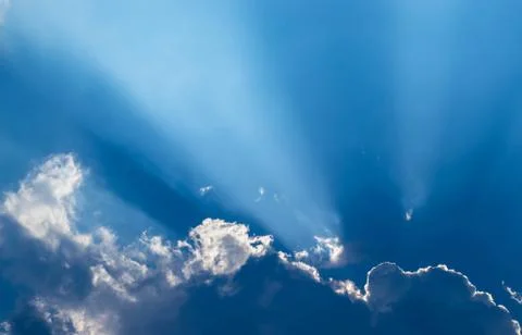 Blue sky and white clouds. Stock Photos