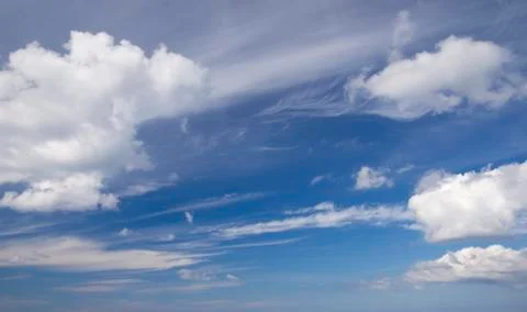Blue Sky and White Clouds Stock Photos