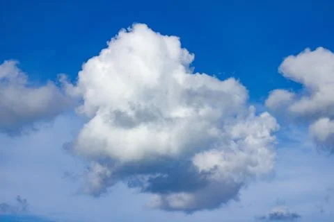 Blue sky and white clouds background Stock Photos