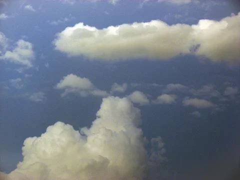 Blue sky and white clouds. Clouds in the sky. Blue sky background. Stock Photos