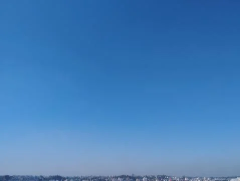 Blue sky and white clouds landscape background raw image Stock Photos