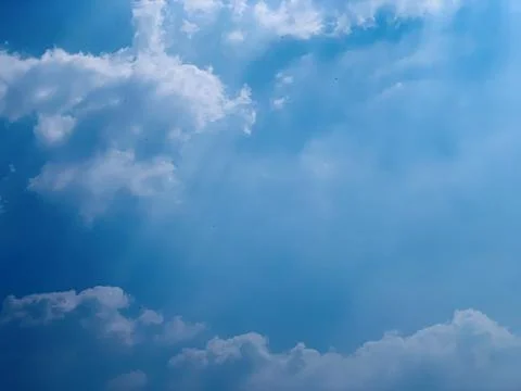 Blue Sky and White Clouds Over Jakarta Indonesia Stock Photos