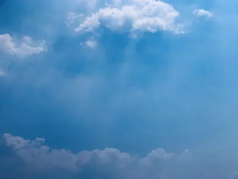Blue Sky and White Clouds Over Jakarta Indonesia Stock Photos