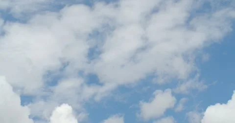ฺBlue sky and white clouds.Cloud relaxation weather dramatic beauty atmosphere. Stock Footage 250075080