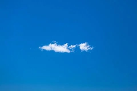 Blue sky and white single cloud, beautiful nature, Isolated Stock Photos