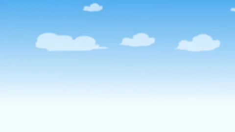 Blue Sky Animation with Moving Clouds. Beautiful daytime sky background  Video stock 325495534