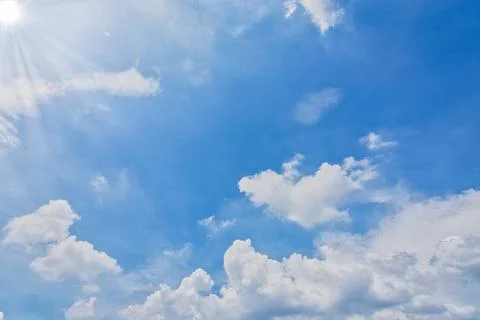 Blue sky background and clouds Stock Photos