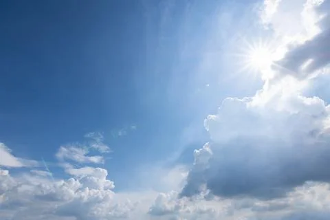 Blue sky background and clouds Stock Photos