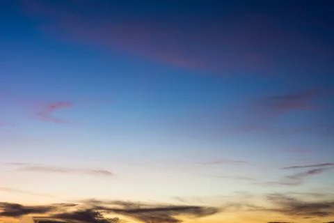 Blue sky background with beautiful clouds Stockfoto's