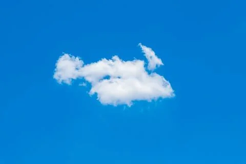 Blue sky background with big tiny clouds Stock Photos