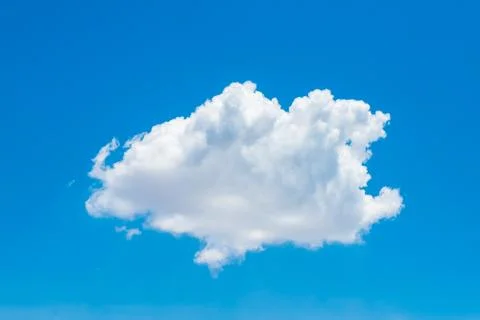 Blue sky background with big tiny clouds Foto stock