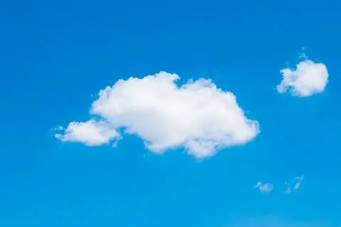 Blue sky background with big tiny clouds Foto stock