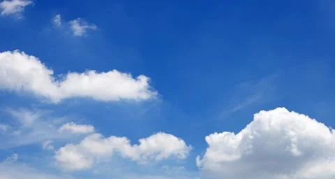 Blue sky background with cloud. Copy space Stock Photos