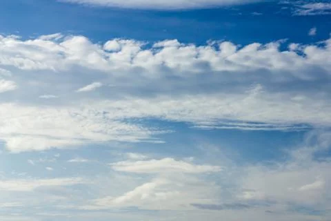 Blue sky background with cloud . Stock Photos