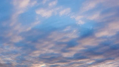 Blue sky background with clouds. Altocumulus clouds Time Lapse. Stock-Footage 221637821