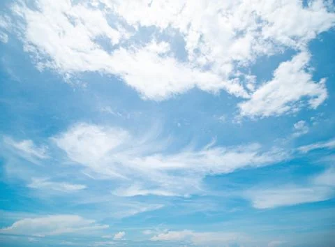Blue sky background with clouds, background sky Stock Photos
