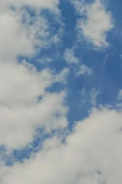 Blue sky background with clouds Beautiful blue sky with white clouds. Stock-Fotos