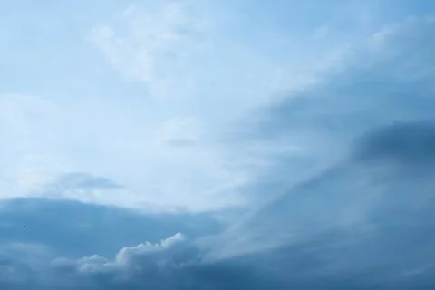 Blue sky background with clouds, Cloudy blue sky. Foto stock