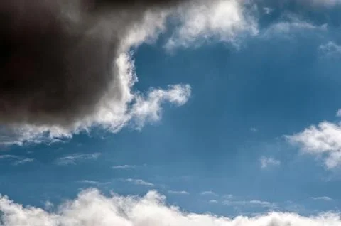 Blue sky background with clouds day nature Stock Photos