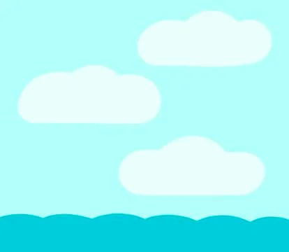 Blue sky background with clouds. Stock Illustration