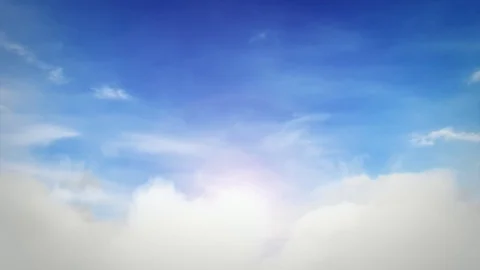 Blue Sky Background With Clouds Loopable Stock Footage 112943441