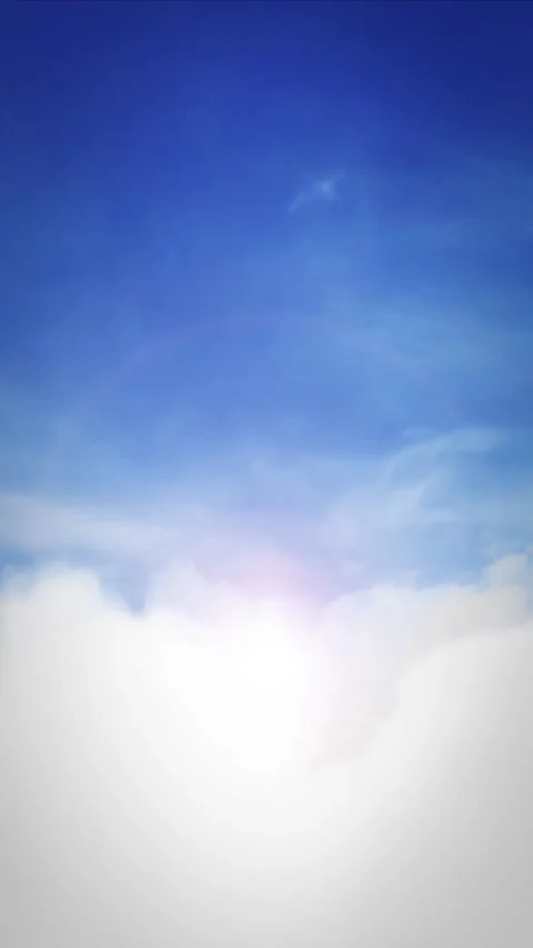 Blue Sky Background With Clouds Loopable Vertical Animation Video stock 341686904
