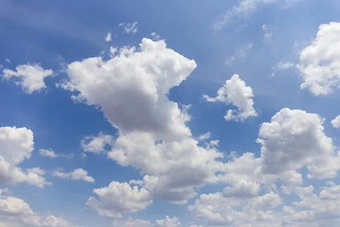 Blue sky background with clouds' natural background. Stock-Illustration