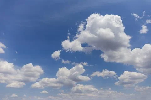 Blue sky background with clouds' natural background. Fotos de archivo