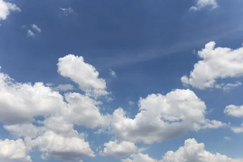 Blue sky background with clouds' natural background. Fotos de archivo