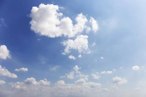 Blue sky background with clouds' natural background. Fotos de archivo
