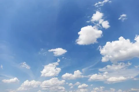Blue sky background with clouds' natural background. Fotos de archivo