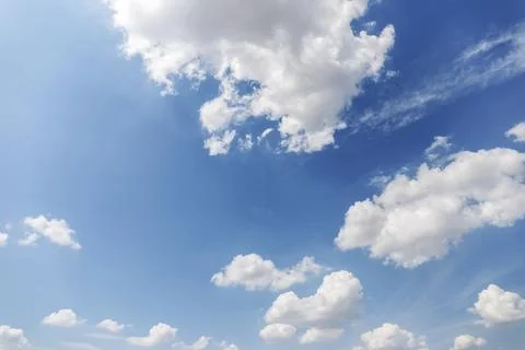 Blue sky background with clouds' natural background. Fotos de archivo