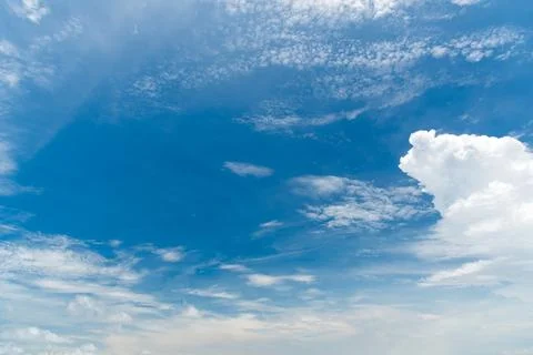 Blue sky background with clouds. Nature and Background concept. Space and a.. Fotos de archivo