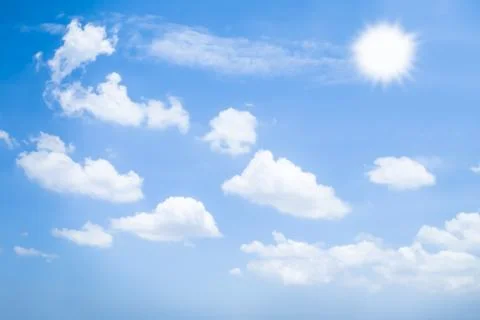 Blue sky background with clouds Foto stock