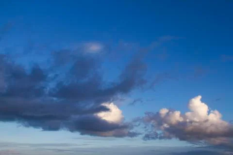 Blue sky background with clouds Stock Photos