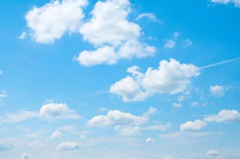 Blue sky background with clouds Stock Photos