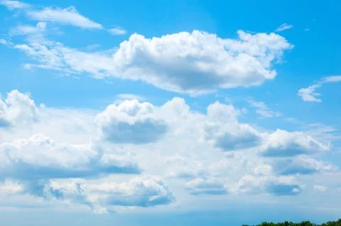 Blue sky background with clouds Stock Photos