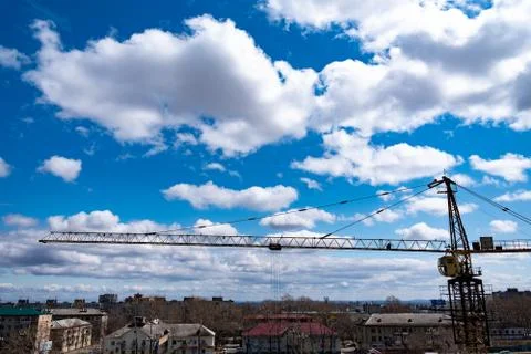 Blue sky background with clouds Stock-Fotos