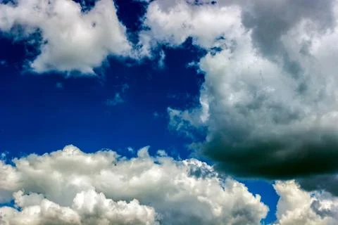 Blue sky background with clouds Stock Photos