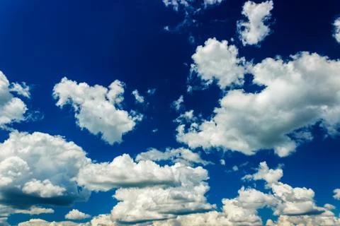 Blue sky background with clouds Foto stock