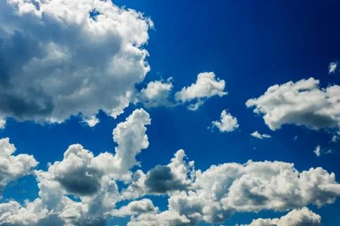 Blue sky background with clouds Stock-Fotos