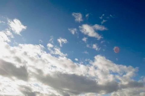 Blue sky background with clouds Stock Photos