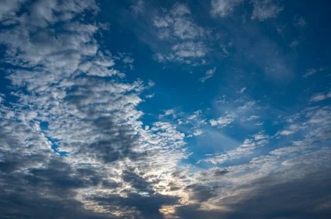 Blue sky background with clouds Stock Photos