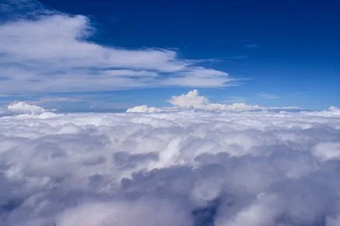 Blue sky background with clouds Stock Photos