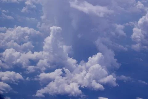 Blue sky background with clouds Stock Photos