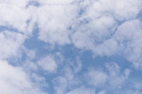 Blue sky background with clouds Stock Photos