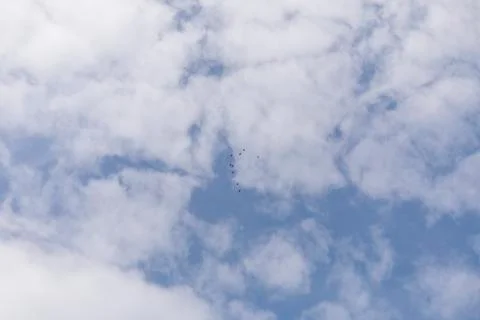 Blue sky background with clouds Stock Photos