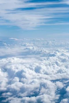 Blue sky background with clouds Stock Photos