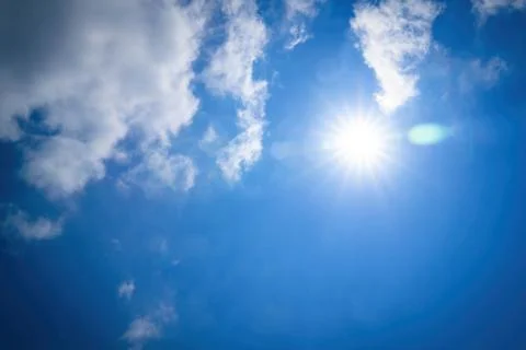 Blue sky background with clouds Stock Photos