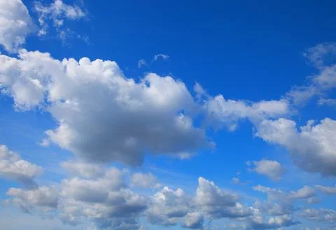 Blue sky background with clouds Stock Photos
